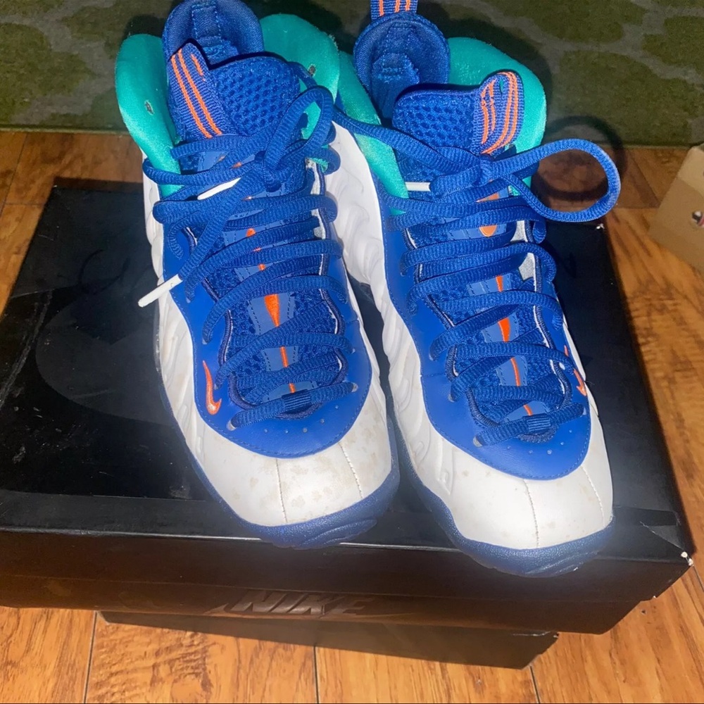 nike foamposite 4.5 multicolor white, green Orange Blue Nike